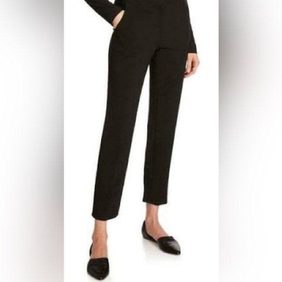 ST. JOHN Flat Front Black Pant M - Picture 8 of 8